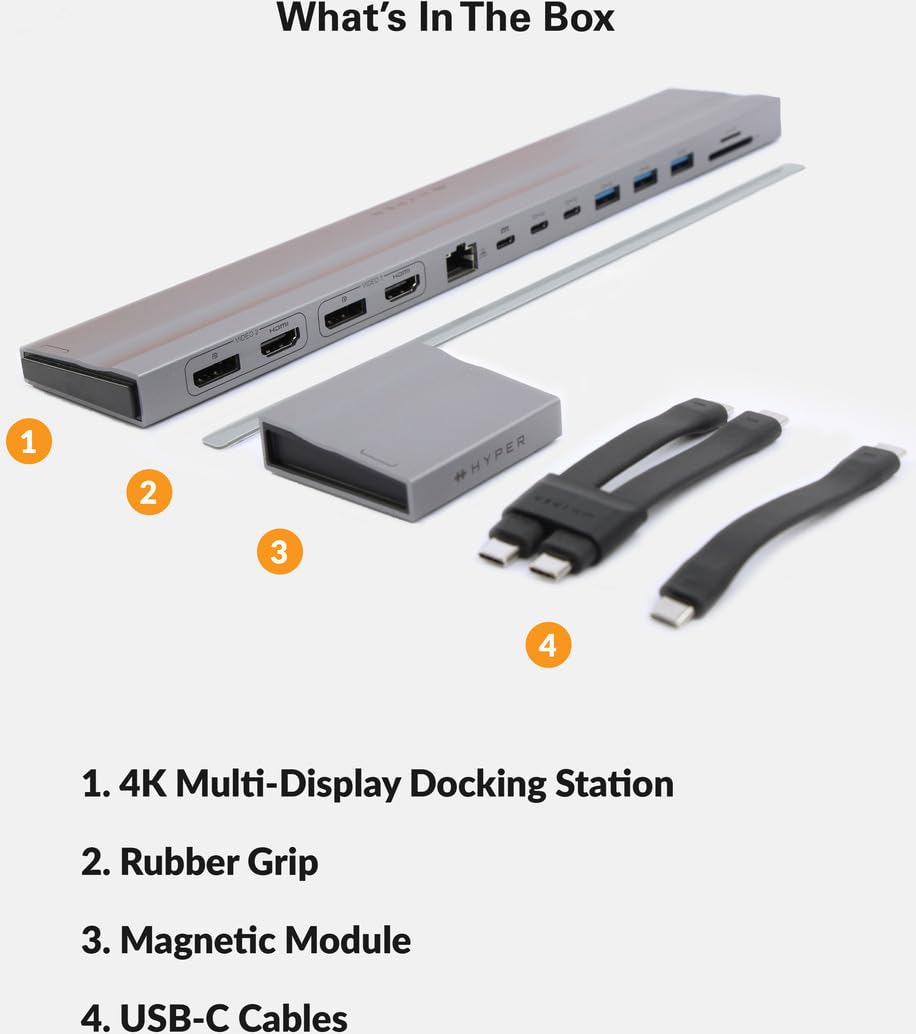 HyperDrive 4K Ｍulti-Display Docking Station für 13"-16" MacBooks