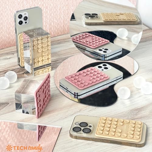 Ventouse double face pour téléphone portable Tech Candy Stick 'Em Up support ventouse rose