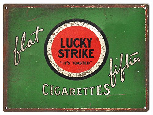 Insegna Metallica Lucky Strike Tabacco Farmer – 20x30 Cm Per Pub E Casa