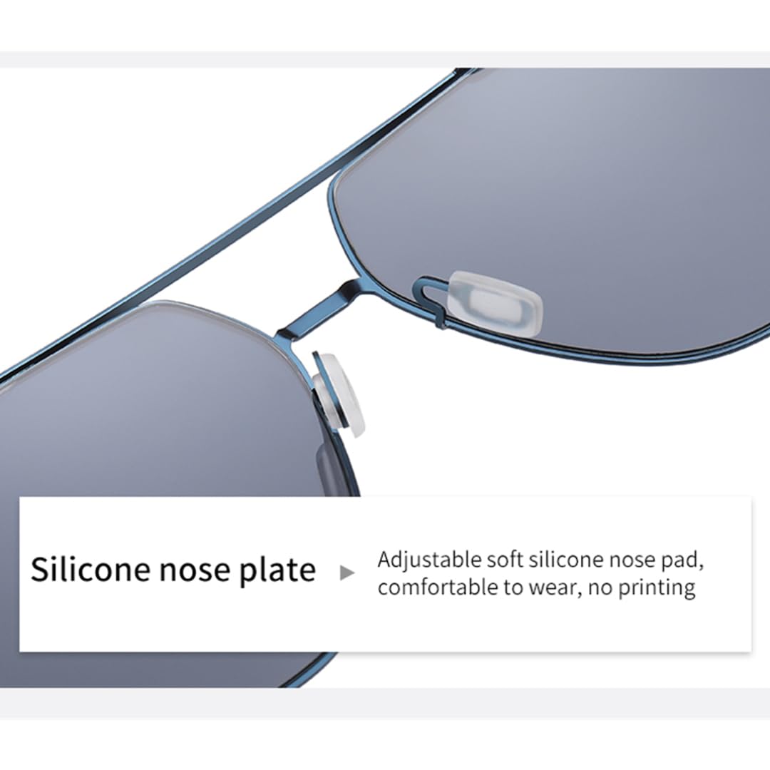 Occhiali da sole polarizzati da uomo e da donna, con montatura in metallo e protezione UV400