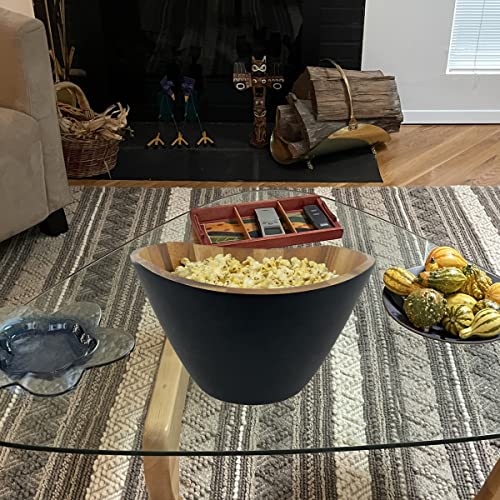 Acacia Wood Salad Serving Bowl 12” With Servers 3 Piece Set By Woodard & Charles #TOP3