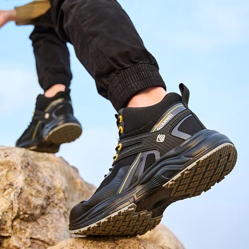 Image of Nutropa Steel Toe Boots for Men Women, Lightweight Work & Safety Shoes Outdoor Protection Footwear Puncture Proof Industrial and Construction Shoes