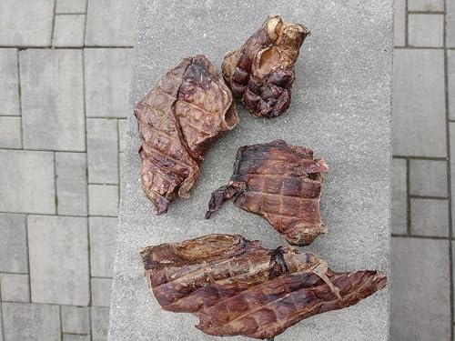 Lucze, Getrocknete Pferdelungen für Hund 500g, 100% Natürlicher Kausnack, Hypoallergen, Zahnpflege für Hunde, Langanhaltender Kauspaß, Leckerli für Empfindliche Hunde, Ohne Künstliche Zusätze
