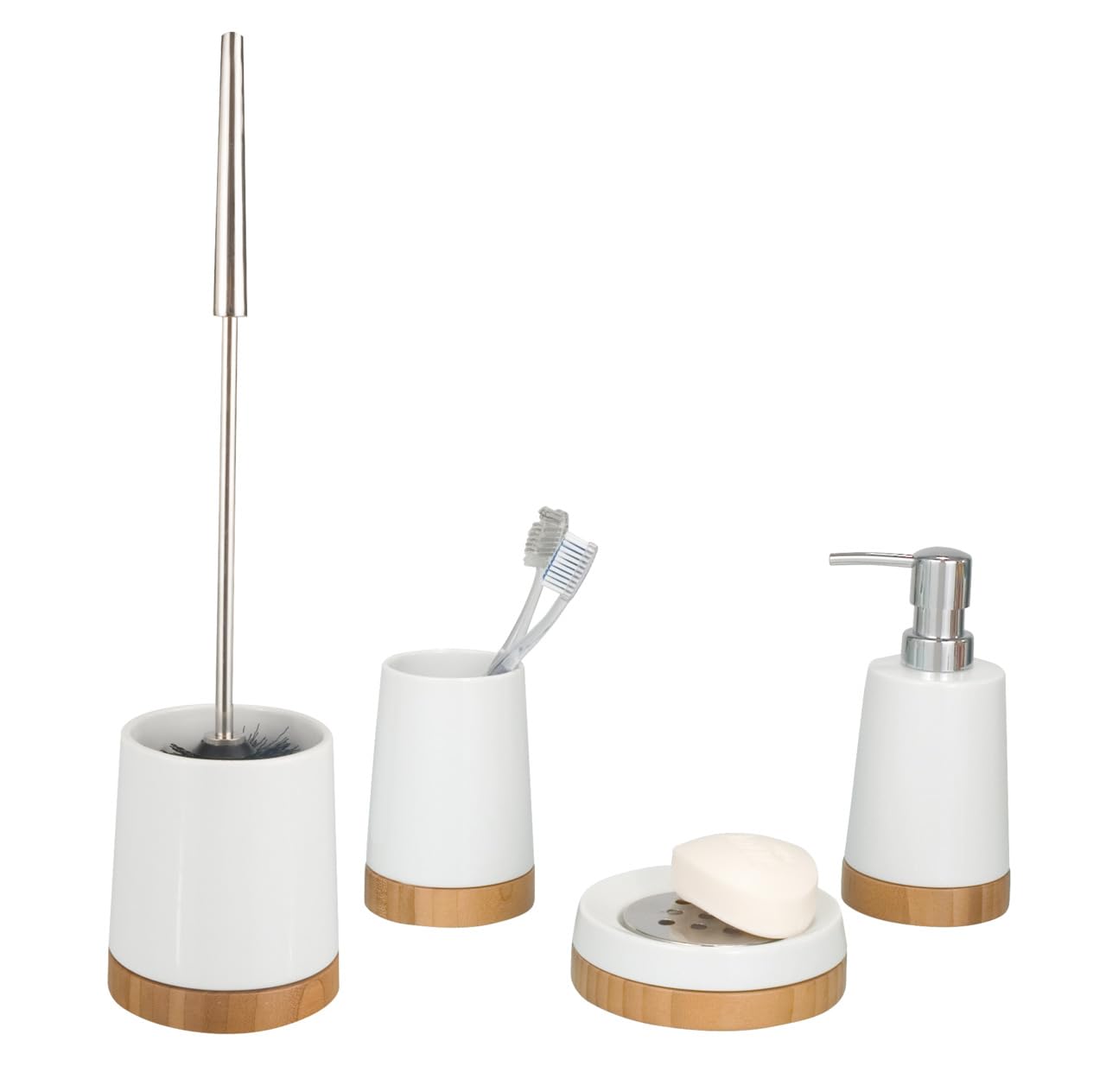 Wenko 17675100 kubek do szczoteczki do zębów, bambus - ceramiczny