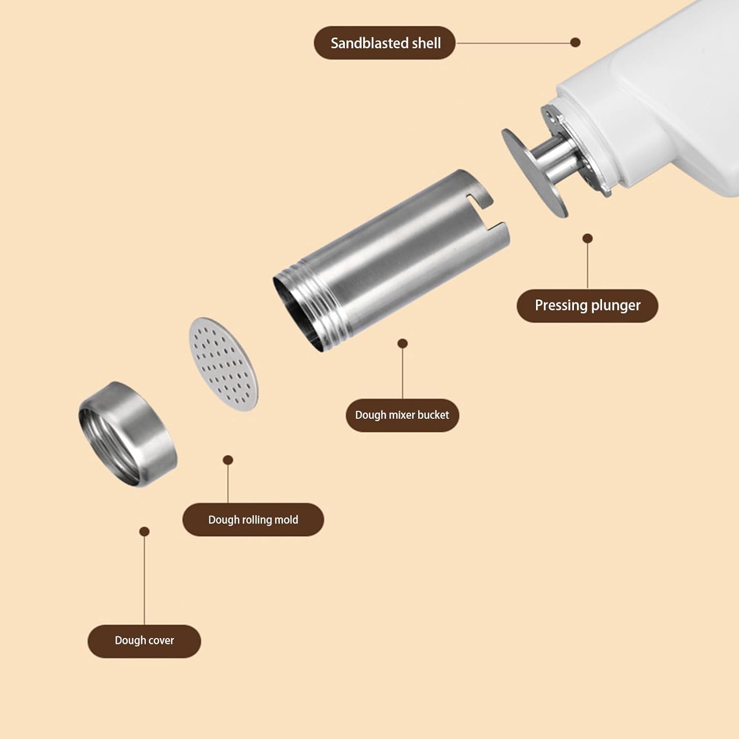 電気コードレスパスタメーカー 1500Mah 充電ポータブルパスタプレス家電家庭用朝食インテリジェントメーカー小型キッチンヌードルア