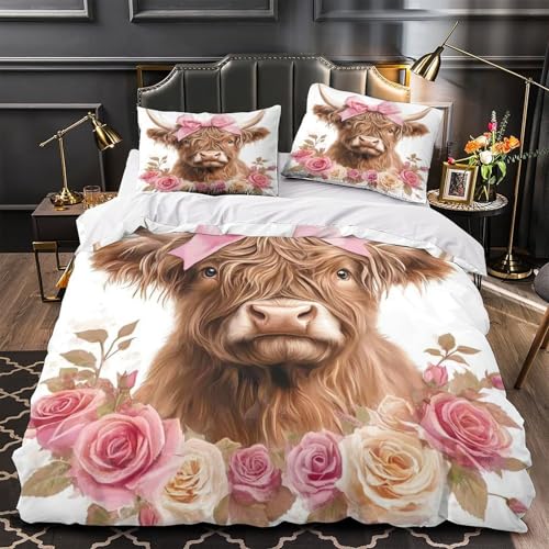 Housse de couette chat spatial 260x220 cm en microfibre super douce pour lit super king