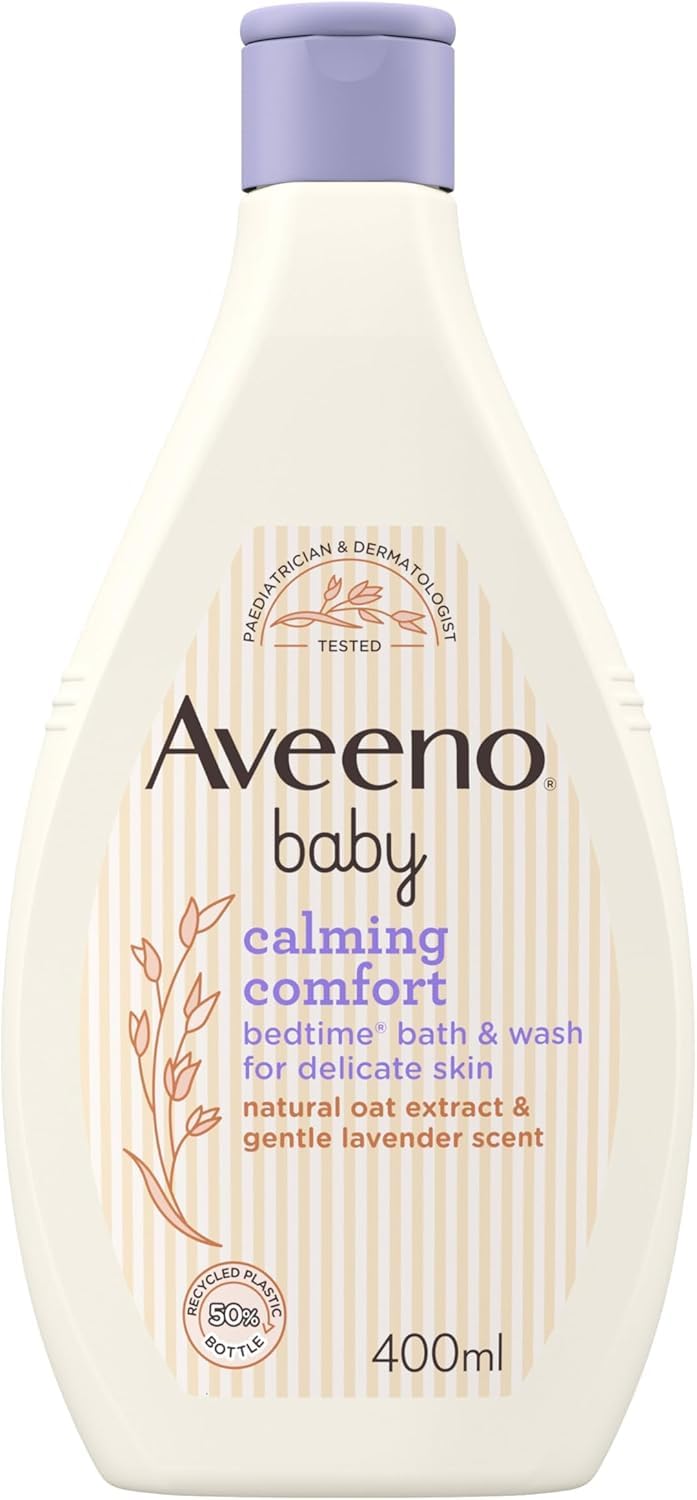 Aveeno Baby Calming Comfort Bedtime Bath and Wash (1 x 250ml), Tear-Free and Soap-Free Baby Wash with Gentle Lavender & Vanilla Scent, Gently Cleanses Skin Before Bedtime, for Delicate Skin — view 9