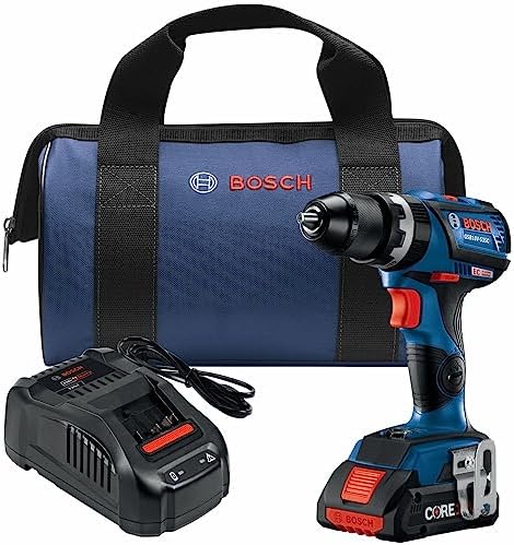 BOSCH GSB18V-535CB15 18V EC Brushless Connected-Ready Compact Tough 1/2 In. Hammer Drill/Driver with (1) CORE18V 4.0 Ah Compact Battery