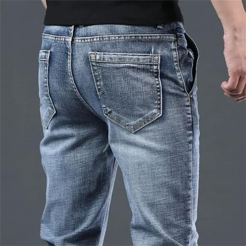 Men Classic Fit Jeans All Season Adult Denim Work Pants Stacked Japanese Street Straight Leg Jeans2