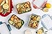 Ello Duraglass 3.4 Cup Meal Prep Sets 10Pc, 5 Pack Set- Glass Food Storage Container with Silicone Sleeve and Airtight BPA-Free Plastic Lids, Dishwasher, Microwave, and Freezer Safe, Melon