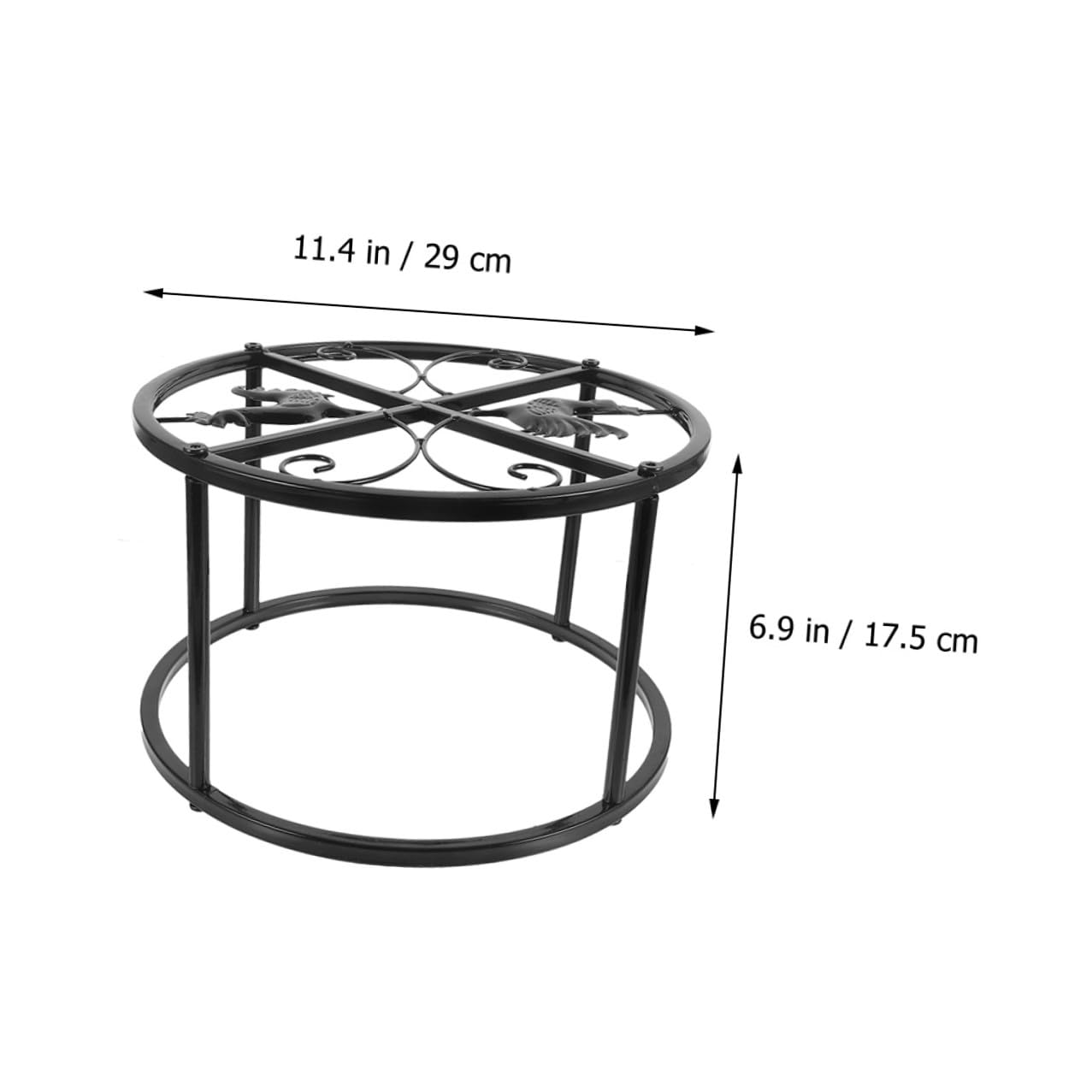 DOITOOL Supporto in Metallo per Mangiatoia e Abbeveratoio per Galline 2 Pezzi Telaio Rotondo Resistente alle Intemperie per Pollaio Accessorio per Allevamento Avicolo Base Stabile