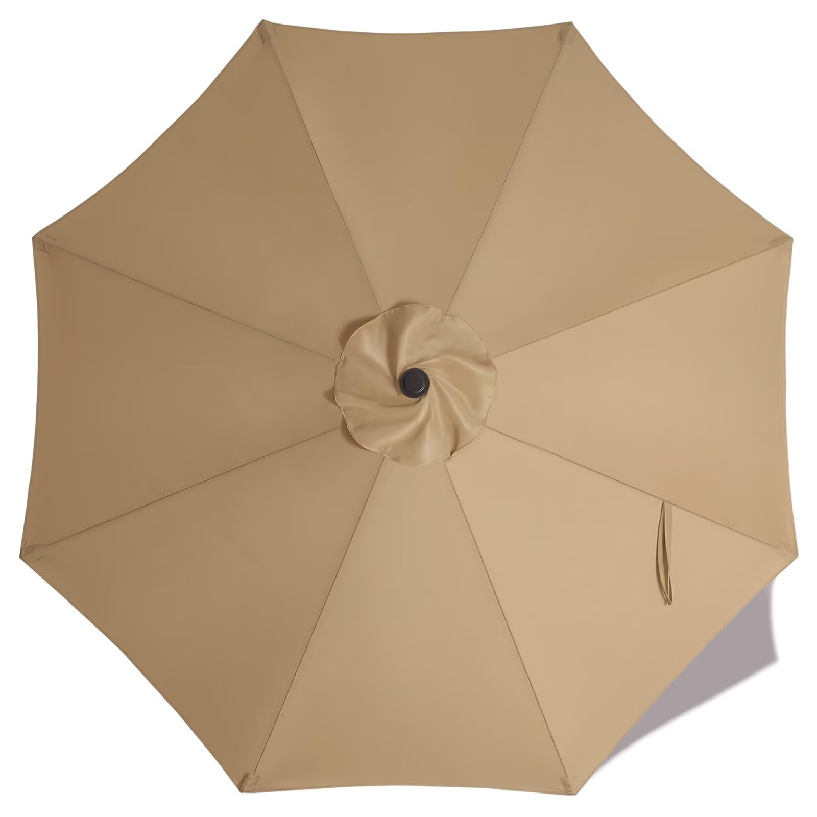 ABCCANOPY 9ft Outdoor Umbrella Replacement Top Suit 8 Ribs (Khaki)