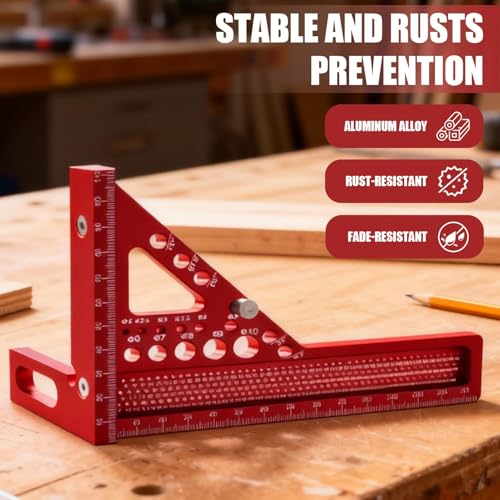 Règle de mesure multi-angle 3D aluminium équerre de menuisier métrique - 5