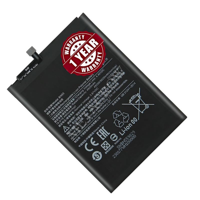 Image of Original BN55 Battery Compatible for Xiaomi Redmi Note 9S - (5020mAh) - 1 Year Warranty JK1