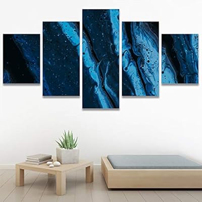 SIGNWIN 5 Panel Canvas Wall Art Abstract Colorful...