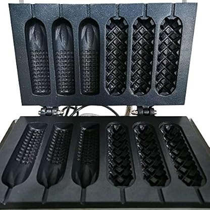 1500W Kommerzielles Waffeleisen|Anti-Haftbeschichtung Waffeleisen Waffelgeschäft HotDog Maschine für Hot Dog Elektromaschine knusprig – Bild 3