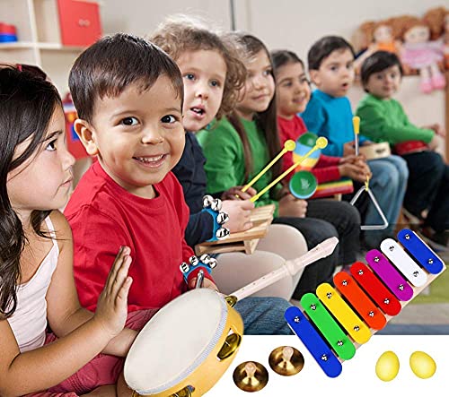 Smarkids Toddler Musical Instruments Toys Premium Accurately Tuned Percussion Musical Instruments For Kids Children Educational Toy Set For Boys& Girls With Xylophone Flute Tambourine Maraca Backpack #TOP5
