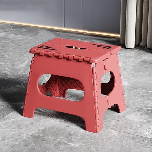 Taburete plegable ligero con superficie antideslizante para cocina, dormitorio, baño, compacto y duradero (estilo 1)