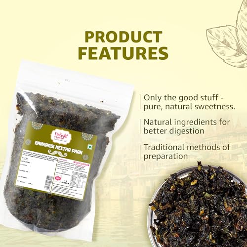 Image of Delight Foods Banarasi Meetha Paan Mukhwas 800g | Traditional Sweets Mouth Freshener Digestive | After Meal Refreshment | No Supari & Areca Nut | Authentic Pan Mix | Sweet & Refreshing Snack