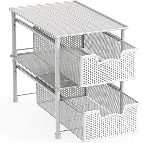 Simple Houseware Stackable Basket Drawer Organizer, White Mad