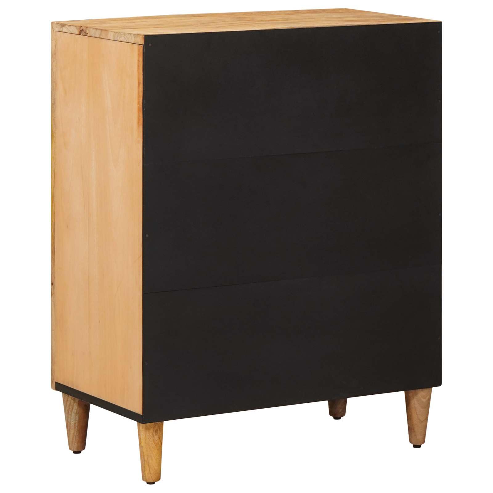 Armario de almacenamiento marrón 60 x 33,5 x 75 cm de mango de madera