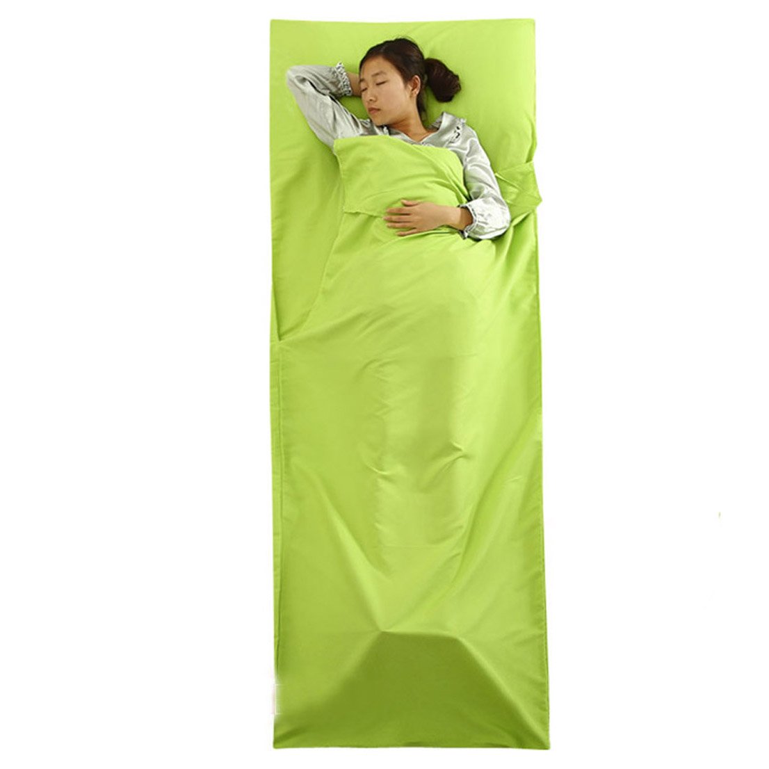 suyi Lightweight Portable Single Camping Sheet Sleeping Bag Liner for Camp Outdoor Hostel Planes Train Travel 210x115cm