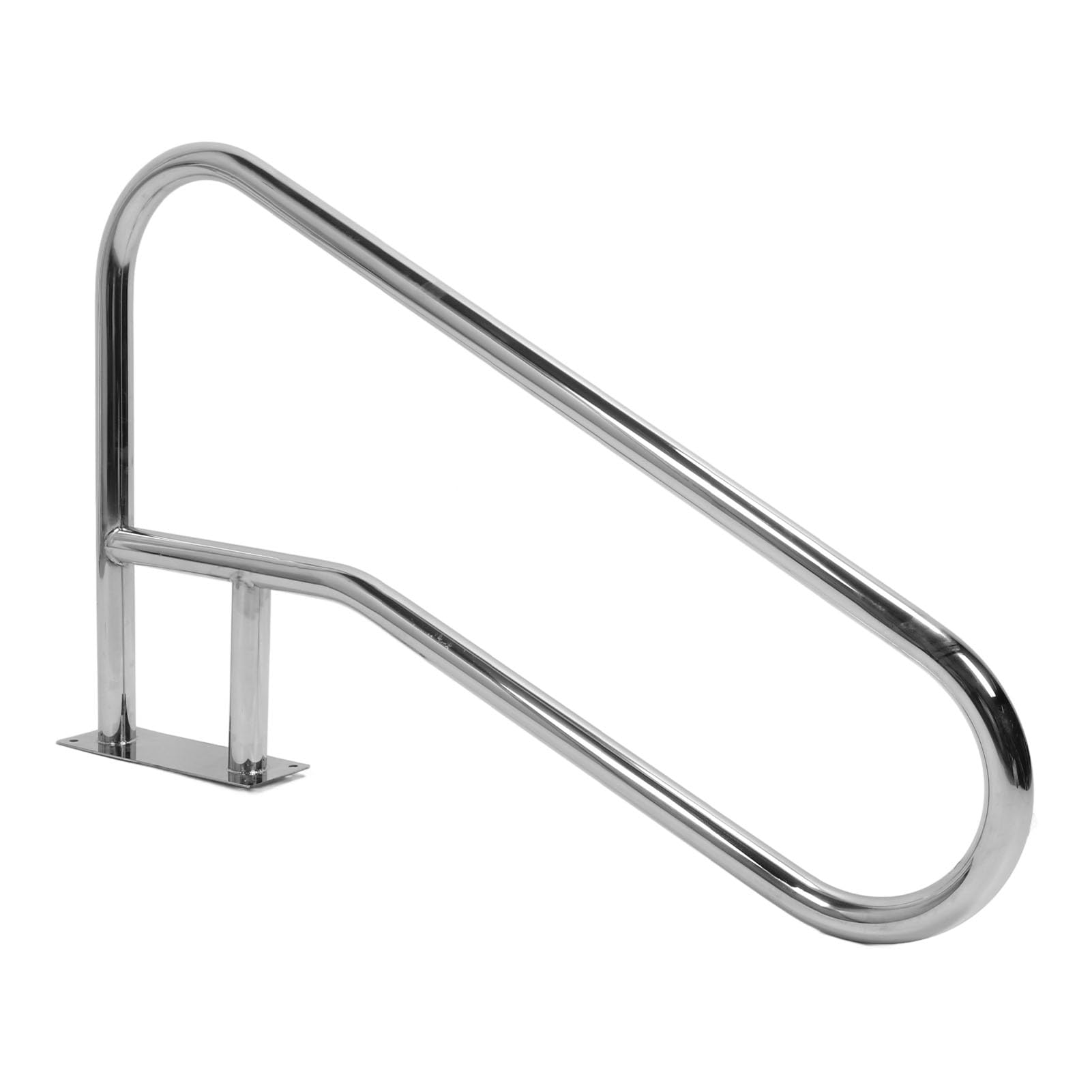 Acouto Barandilla de Piscina de Acero Inoxidable Barandilla de Piscina, Riel de de Acero Inoxidable 304 con Agarre Azul para Mayor Seguridad, Tamaño de 46,3 X 26,8 Pulgadas, Ideal para Parques