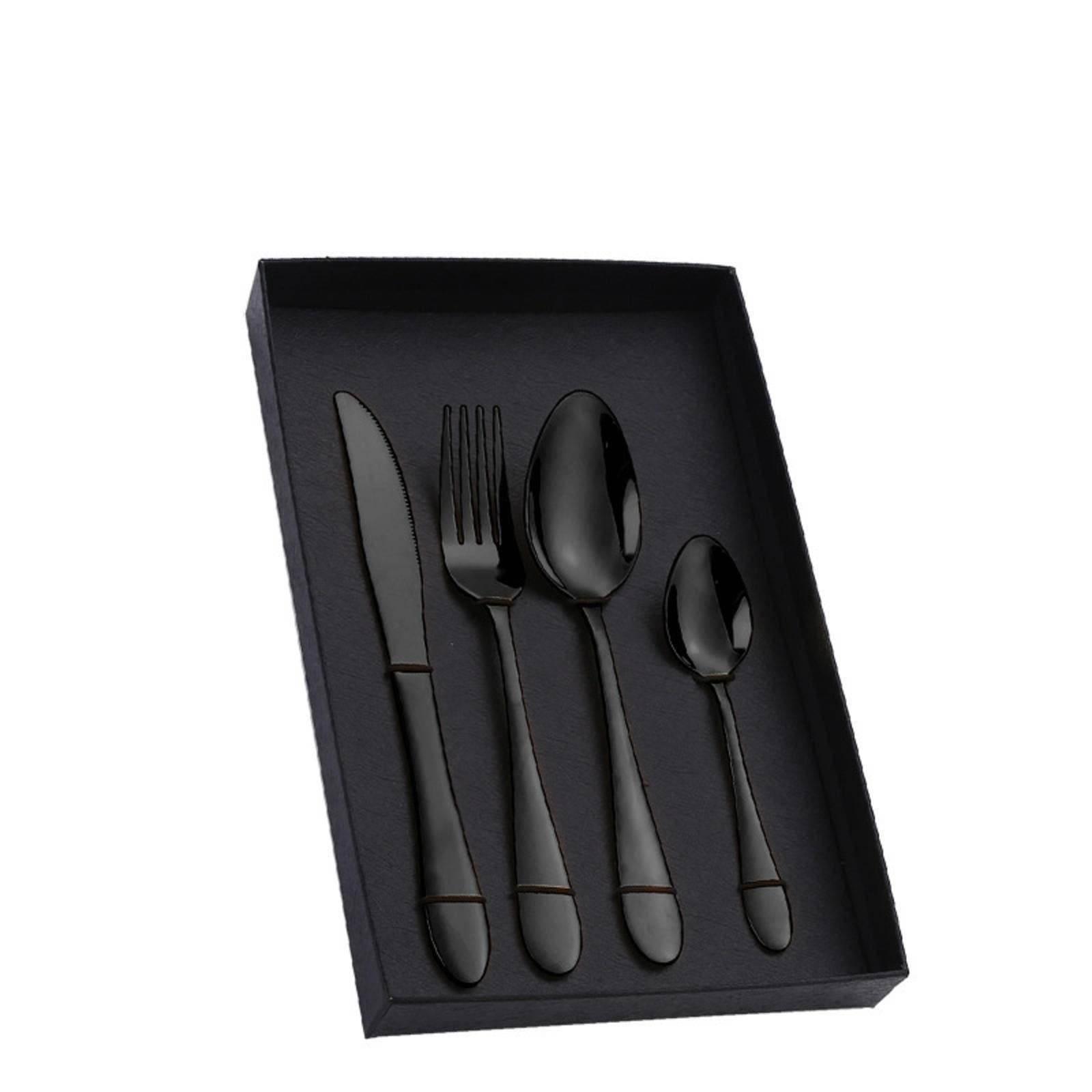 Stainless steel tableware Western food/steak knife, fork and spoon utensils Four-Piece Gift Set