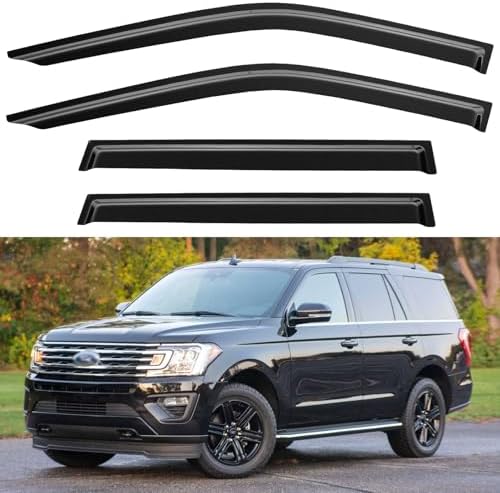 Window Visors Rain Guards for 2018-2026 Ford Expedition