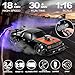 Remote Control Car RC Drift Car 1:16 Scale 4WD 18KM/H High Speed Model Vehicle 2.4GHz with LED Lights Spray Rubber Tire Racing Sport Toy for Adults Boys Girls Kids Gift 2Pcs Rechargeable Batteries