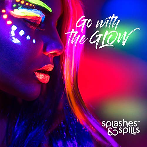 splashes & spills UV Blacklight Lip Gloss - 6 Color Variety Pack, 3.7g - Day or Night Stage, Clubbing or Costume Makeup