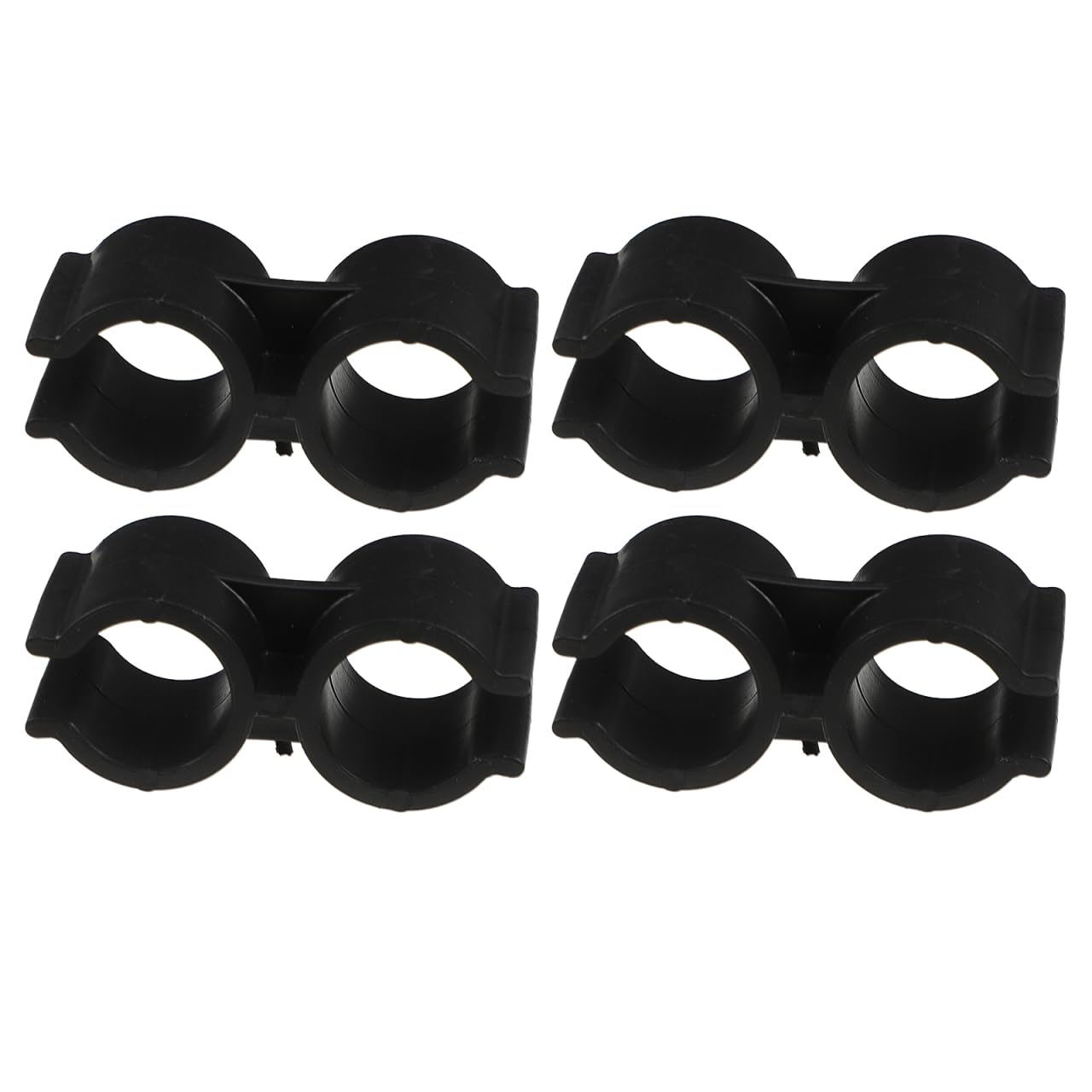 BESPORTBLE 4 pcs Double Pipe Clamp Connection Clips Broom Connector and Dustpan Retainer Clip for 0.70-0.80 inch Poles Press- Clamps for Space-Saving Cleaning Tool Storage