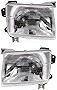 For Nissan Frontier Headlight Assembly 1998 1999 2000 Driver and Passenger Side Pair/Set | Halogen | NI2502121 + NI2503121 | 260603S525 + 260103S525
