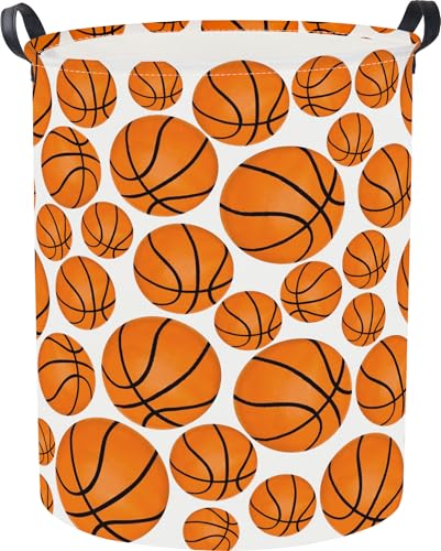 Image of CLOCOR Kids Laundry Basket,Waterproof Baby Boys Nursery Hamper,Collapsible Fabric Storage Container,Toys Bin,Room Decor,Gift Basket（Big Basketball