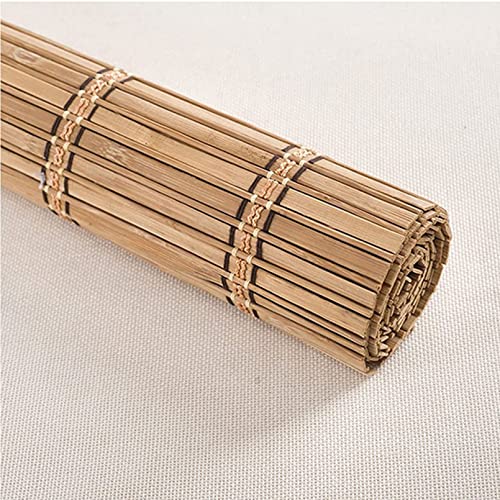 Natürliche Bambus-Rollo Raffrollo,Retro Jalousine Bambusrollo,45-140cm...