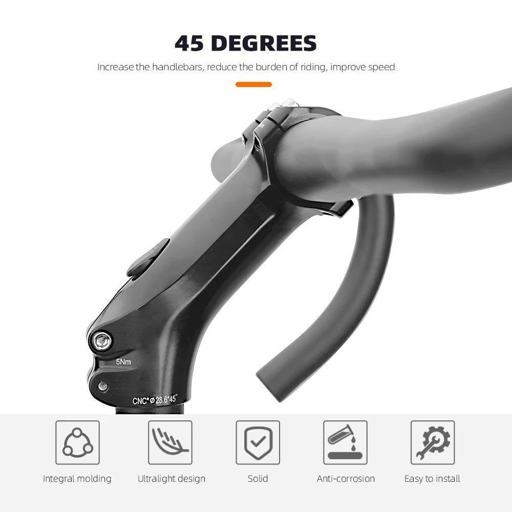 Wspornik kierownicy rowerowej 31,8 mm Rower szosowy 20/45 Stopniowy stół przedłużający kierownicę CNC Mtb Power