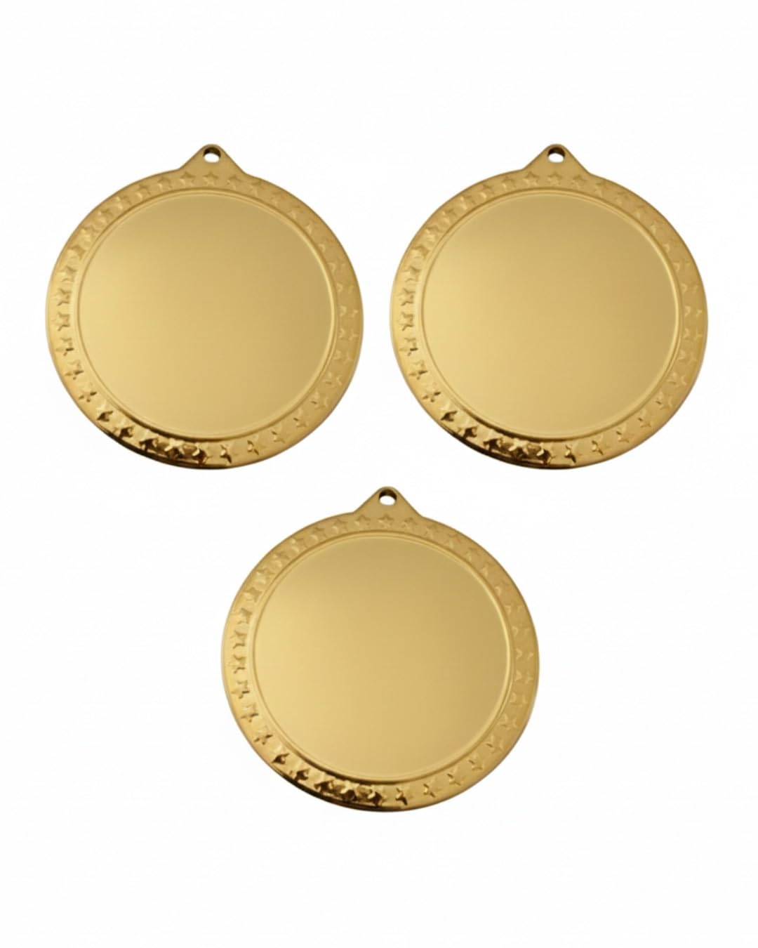 Premium Gold/Silver Winner Medal (3 Inch) | Heavy Metal Awards with Star Border Design for Sports Events, School Competitions, Corporate Functions & Prize Distribution (3, Gold)-picture-21