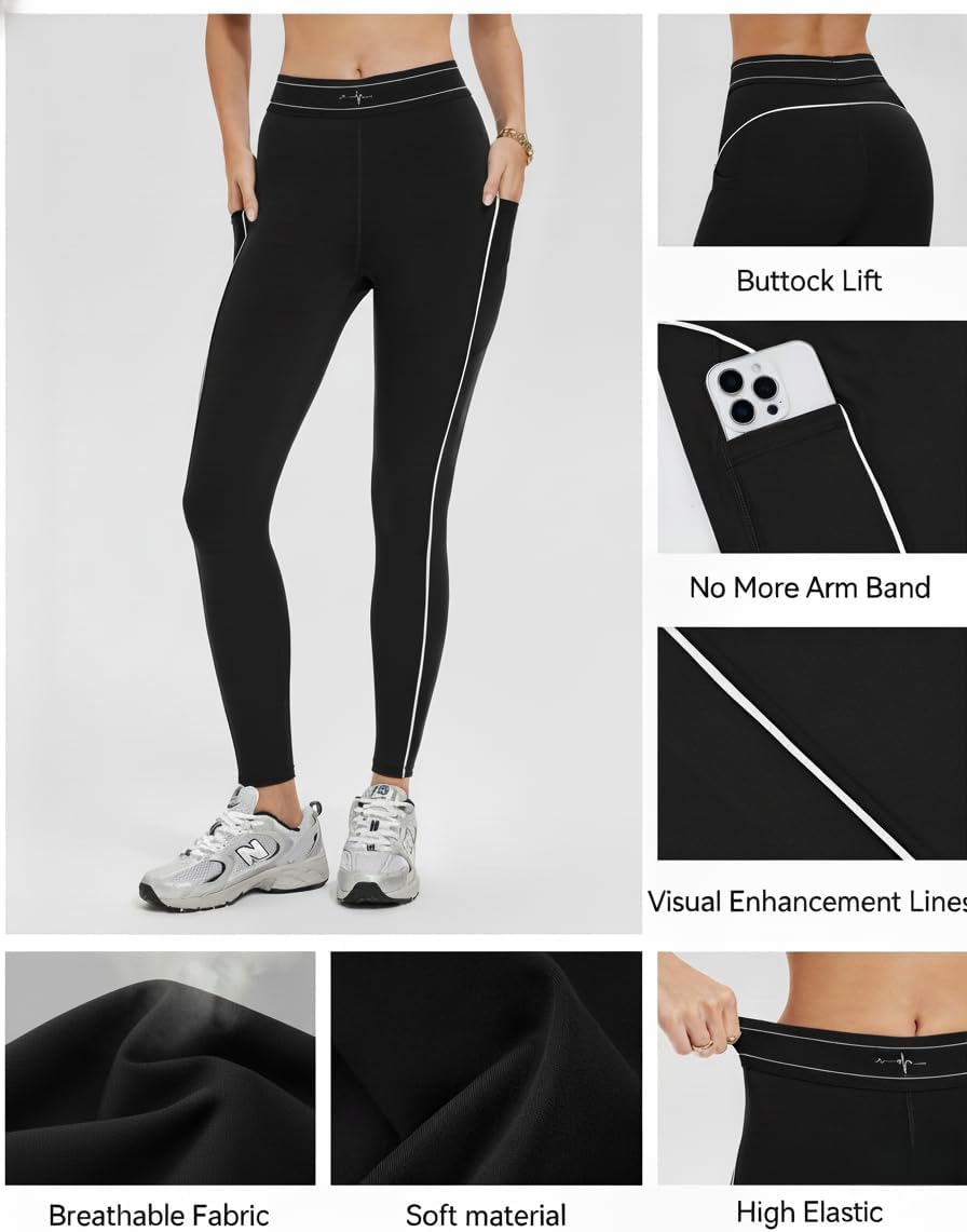 Mudere 2 Piece Workout Sets for Women High Waist Leggings with High Impact Sports Bra Yoga Outfits - Image 4