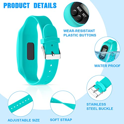 Kenning Silicone Fitness Tracker Watch 3 Pcs Walking Running Pedometer Calorie Burning And Step Counting Bracelet Steps Pedometer Watch For Walking Men Women thumb #2