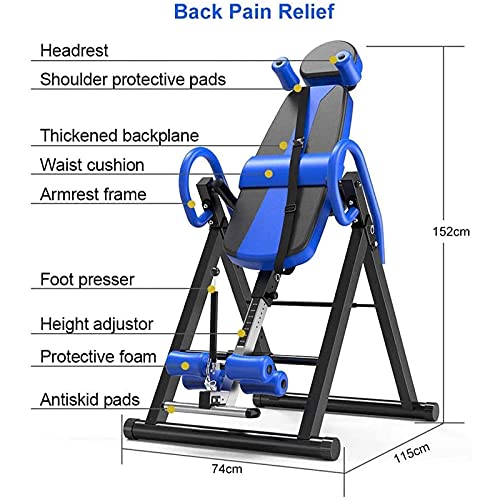 Mesa de inversión plegable, equipo de fitness multifuncional para aliviar el dolor de espalda y entrenamiento de manos