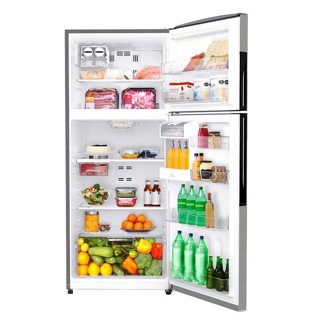 Mabe RMS510IAMRM0 Refrigerator interior, filled with food
