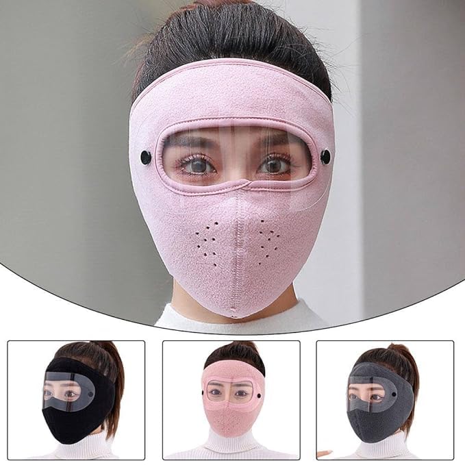Image of MSA Winter Windproof Mask Coldproof Washable Thickened Electric Car Dustproof Goggles Breathable Protective Warm Mask For Men And Women (pack of 1) Multicolor