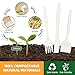 FEHHTO 100% Compostable Cutlery Set,150pcs (50 Forks,50 Spoons,50 Knives) Disposable Cornstarch Utensils Heavy Duty BPI Certified Eco-Friendly Party Supplies No Plastic, Ivory White 3