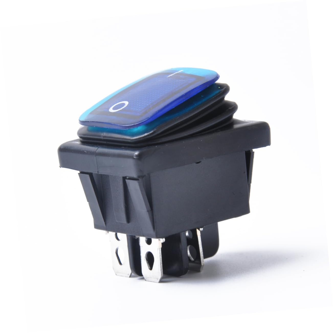 POPETPOP 12V Rocker Toggle Off Pin Switch for Boats Cars and Automobiles with Blue LED Light for Applications and Vehicle Use