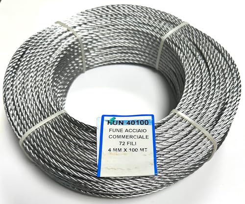 Câble en acier galvanisé 4mm en rouleau de 100m pour travaux de tension