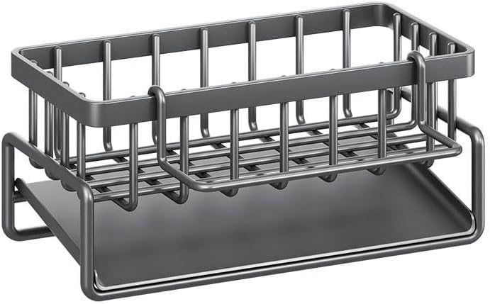 Miniatura 6 de Organizador de fregadero de cocina, soporte de esponja para fregadero de cocina, organizador de esponja de jabón autodesenante para encimera,