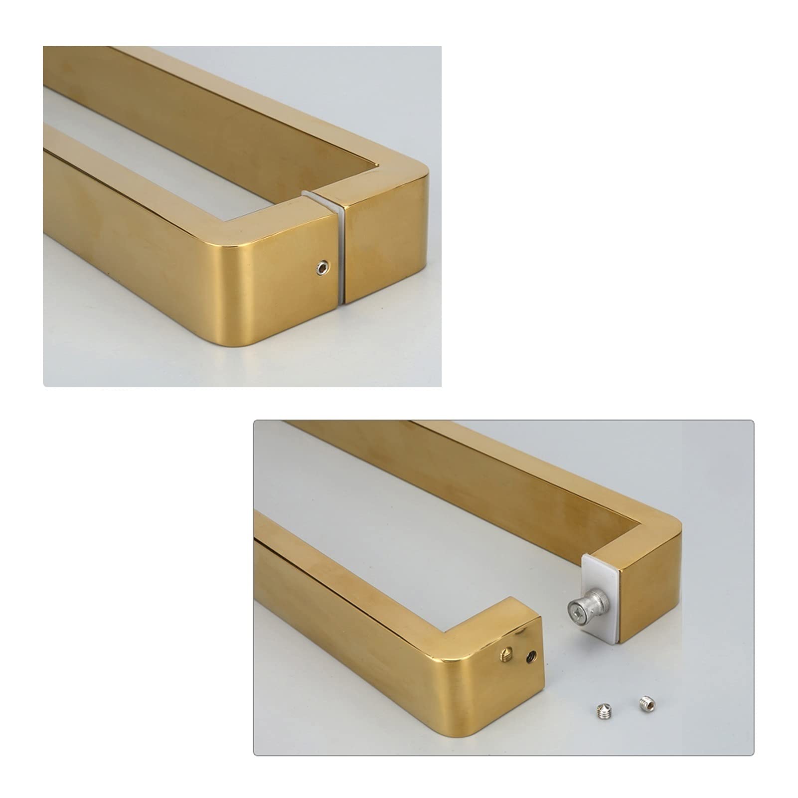 Klamka do drzwi Push-Pull ze stali nierdzewnej do domu, push and pull szklane klamki, zastąp stare lub uszkodzone klamki (rozmiar: 300 mm)