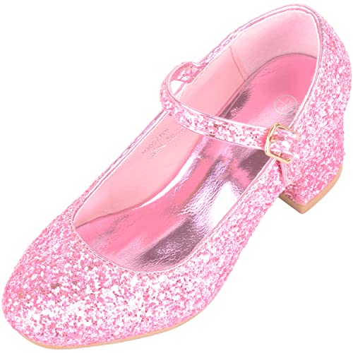 Chaussures à talons paillettes scintillantes enfants filles soulier cérémonie princesse