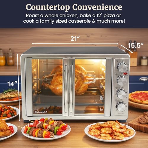 Elite Gourmet Elite Gourmet ETO-4510M French Door 47.5Qt, 18-Slice Convection Oven の商品画像 6