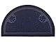 Katzenstreu-Matte, Pfotenabdruck, halbrund, 60 x 36 cm, Marineblau
